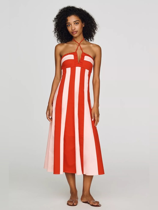 Anthropologie Dresses & Skirts - Anthropologie Maeve Halter Colorblock Midi Dress